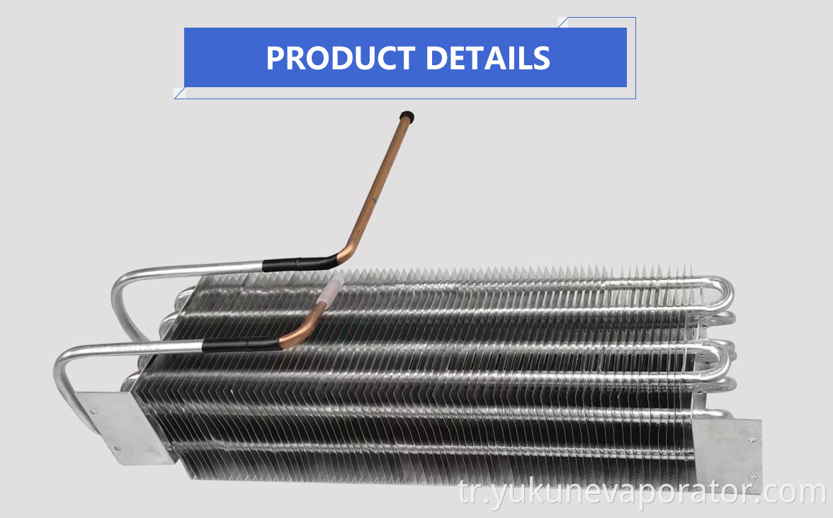 Alüminyum tüp yüzgeç buharlaştırıcısı Aluminum Tube Fin Evaporator